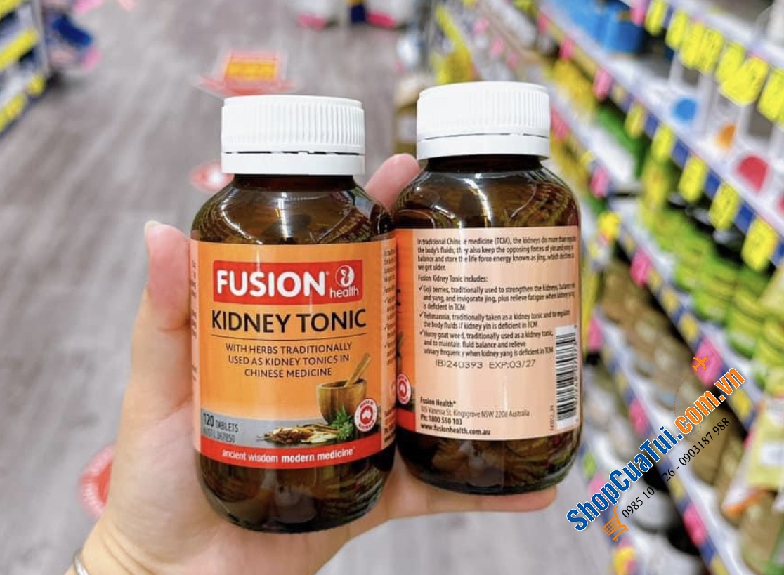 Hỗ trợ sức khoẻ thận - Thuốc bổ thận Fusion Health Kidney Tonic 120 viên