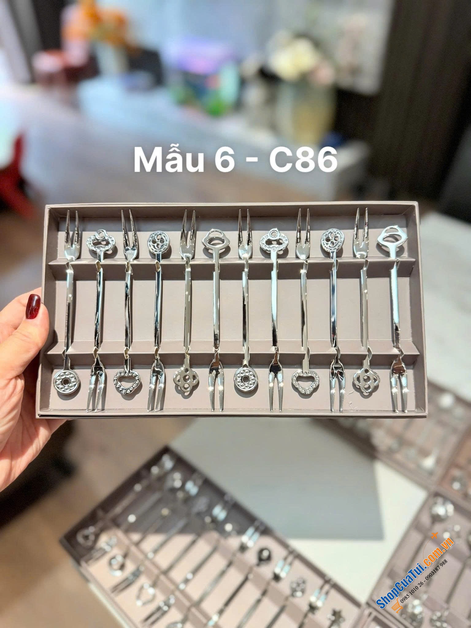 Set 12 dĩa Sambonet Forks Party Portafor Living Và Set 12 dĩa Party Sambonet Oriental Living.