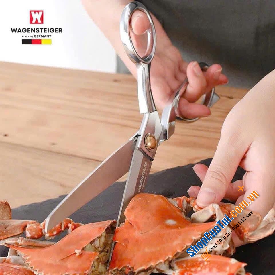 Kéo cắt gà Wagensteiger Stainless Steel - kéo nhà bếp cao cấp, sáng bóng
