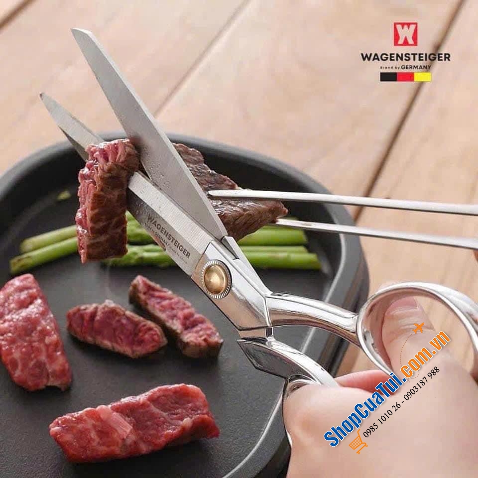 Kéo cắt gà Wagensteiger Stainless Steel - kéo nhà bếp cao cấp, sáng bóng