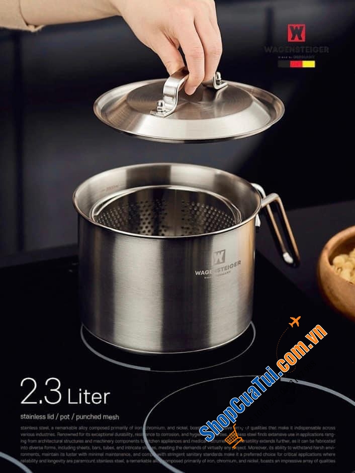 Nồi đa năng Neo Multi Pot Wagensteiger size 2.3 Lít có xửng