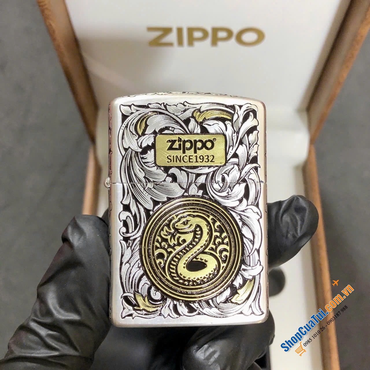 Bật lửa Zippo mãnh xà - biểu tượng cho nước, lửa, linh hồn, sự quyết đoán