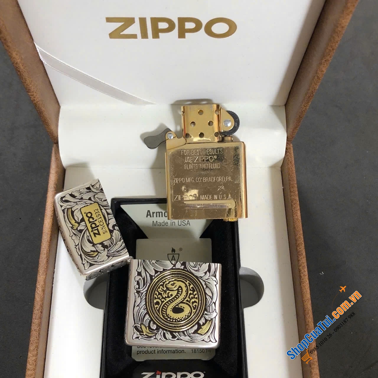 Bật lửa Zippo mãnh xà - biểu tượng cho nước, lửa, linh hồn, sự quyết đoán