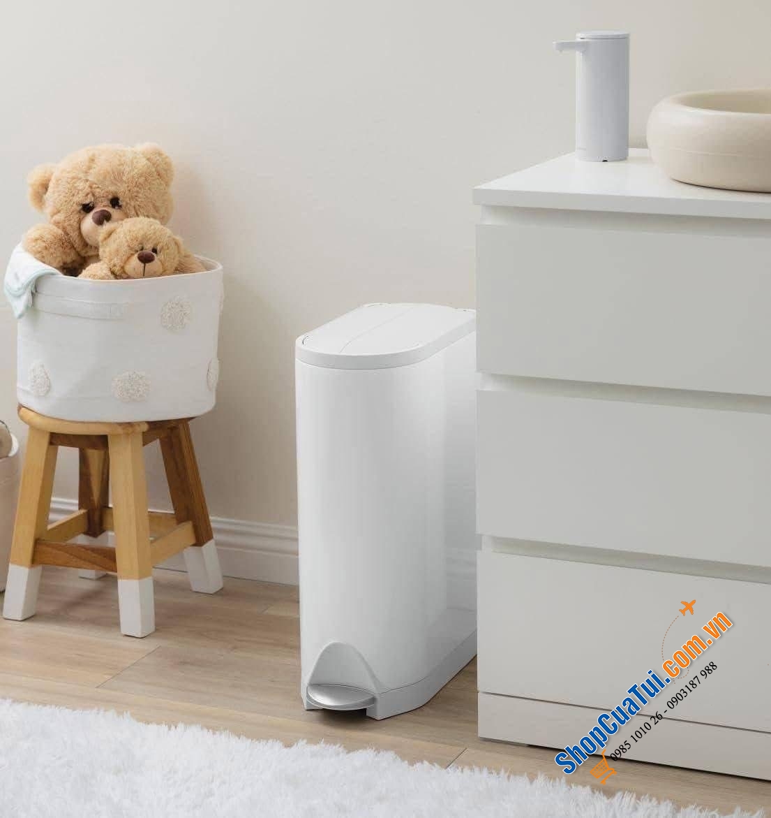 THÙNG RÁC CÁNH BƯỚM SIMPLEHUMAN 18L.