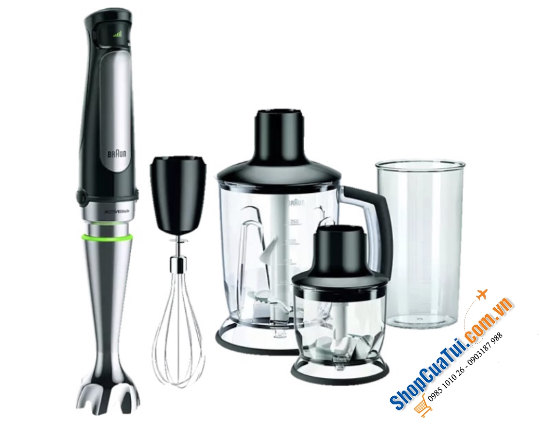 BỘ MÁY XAY CẦM TAY BRAUN MULTIQUICK 7 MQ 7045X - Made in Rumania.