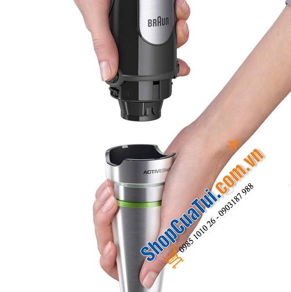 BỘ MÁY XAY CẦM TAY BRAUN MULTIQUICK 7 MQ 7045X - Made in Rumania.