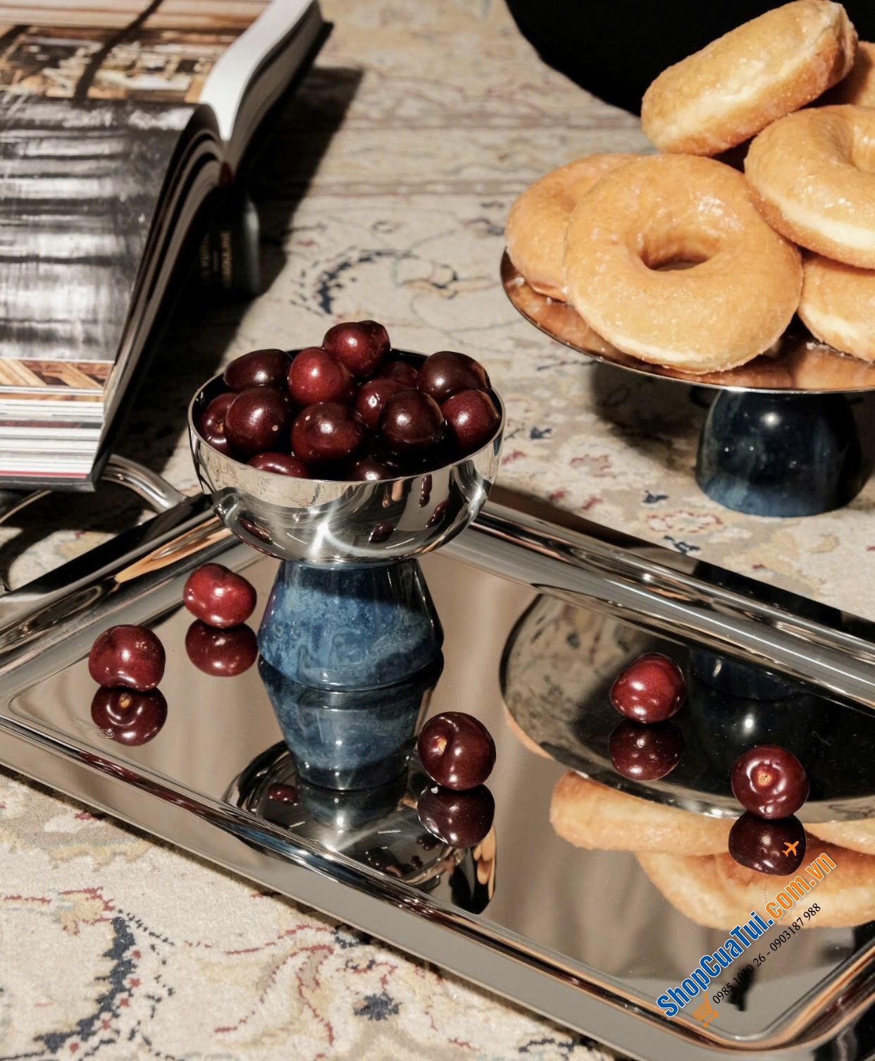 KHAY CHỮ NHẬT, KHAY TRÒN INOX TRÁNG GƯƠNG SAMBONET.