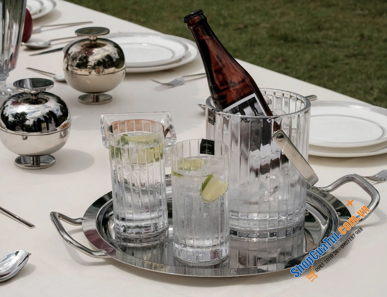 KHAY CHỮ NHẬT, KHAY TRÒN INOX TRÁNG GƯƠNG SAMBONET.