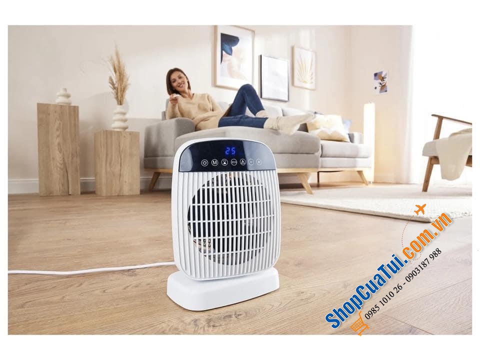 Quạt sưởi Silvercrest 2000W Germany màu trắng nội địa Đức - Model mới nhất 2024.