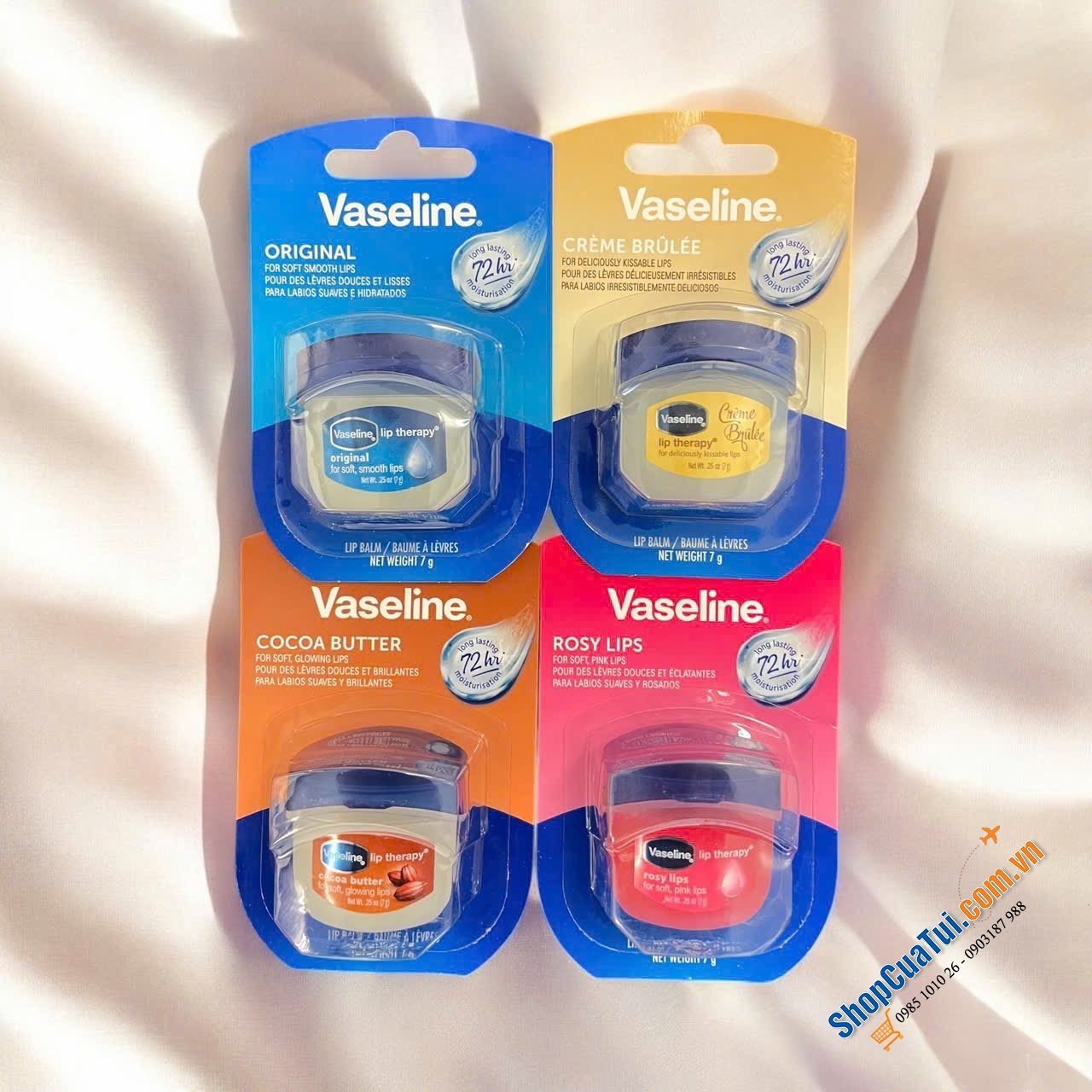DƯỠNG MÔI VASELINE HUYỀN THOẠI 7 gram  - kem nẻ bản Châu Âu nha!