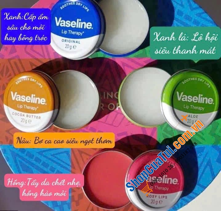 DƯỠNG MÔI VASELINE HUYỀN THOẠI 7 gram  - kem nẻ bản Châu Âu nha!