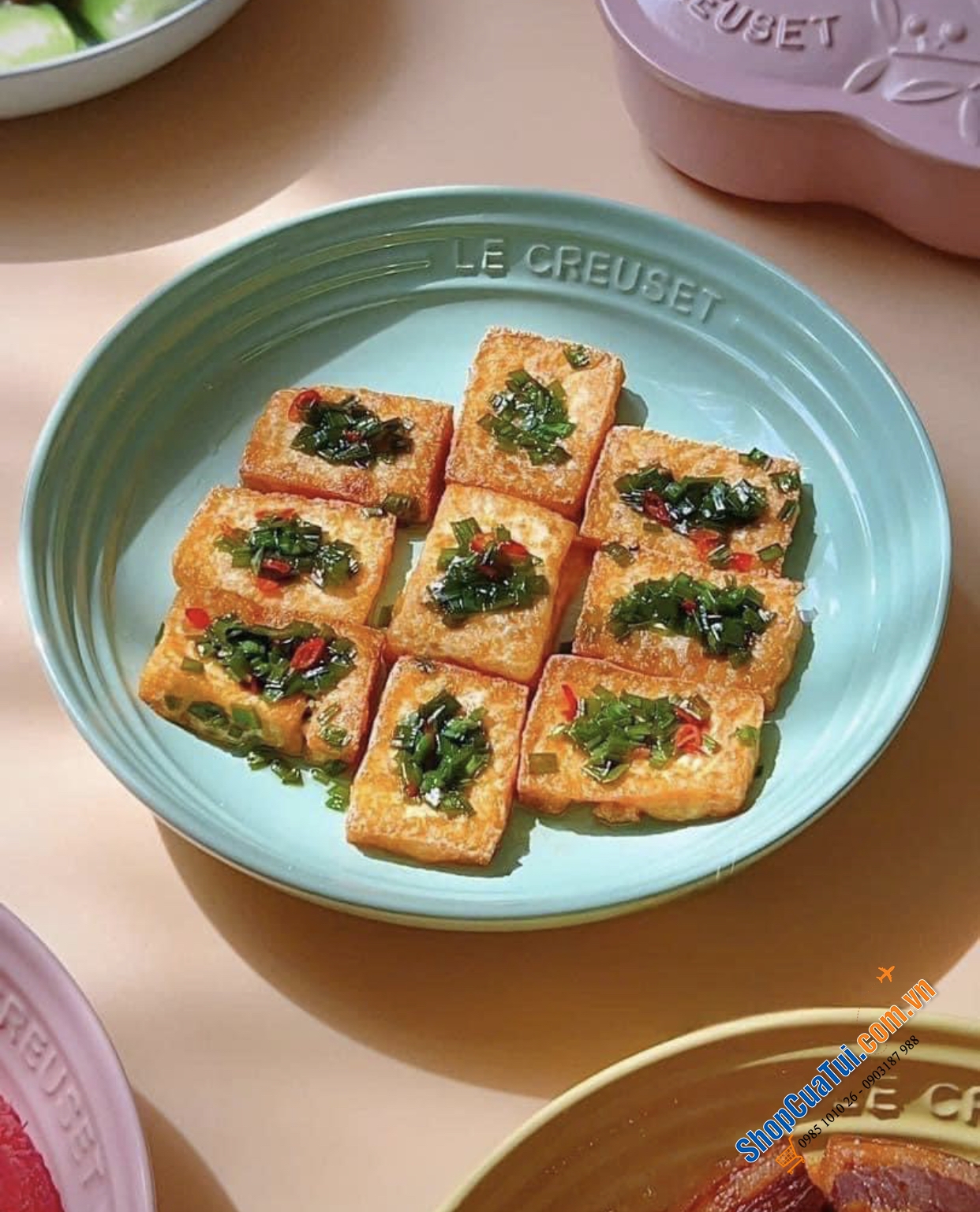 Set 4 đĩa pasta sâu lòng 22cm Le creuset.