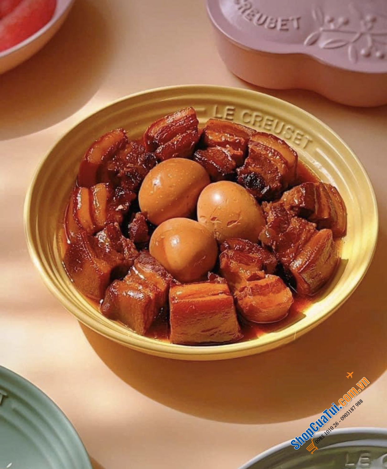 Set 4 đĩa pasta sâu lòng 22cm Le creuset.