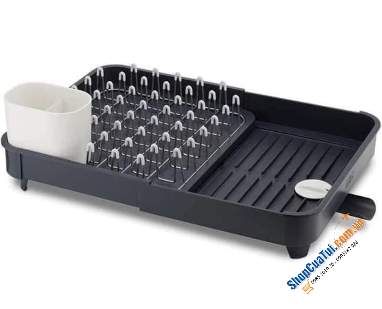 Khay đựng bát đĩa Joseph Joseph 85040 màu xám - có thể được mở rộng đến gần gấp đôi kích thước ban đầu