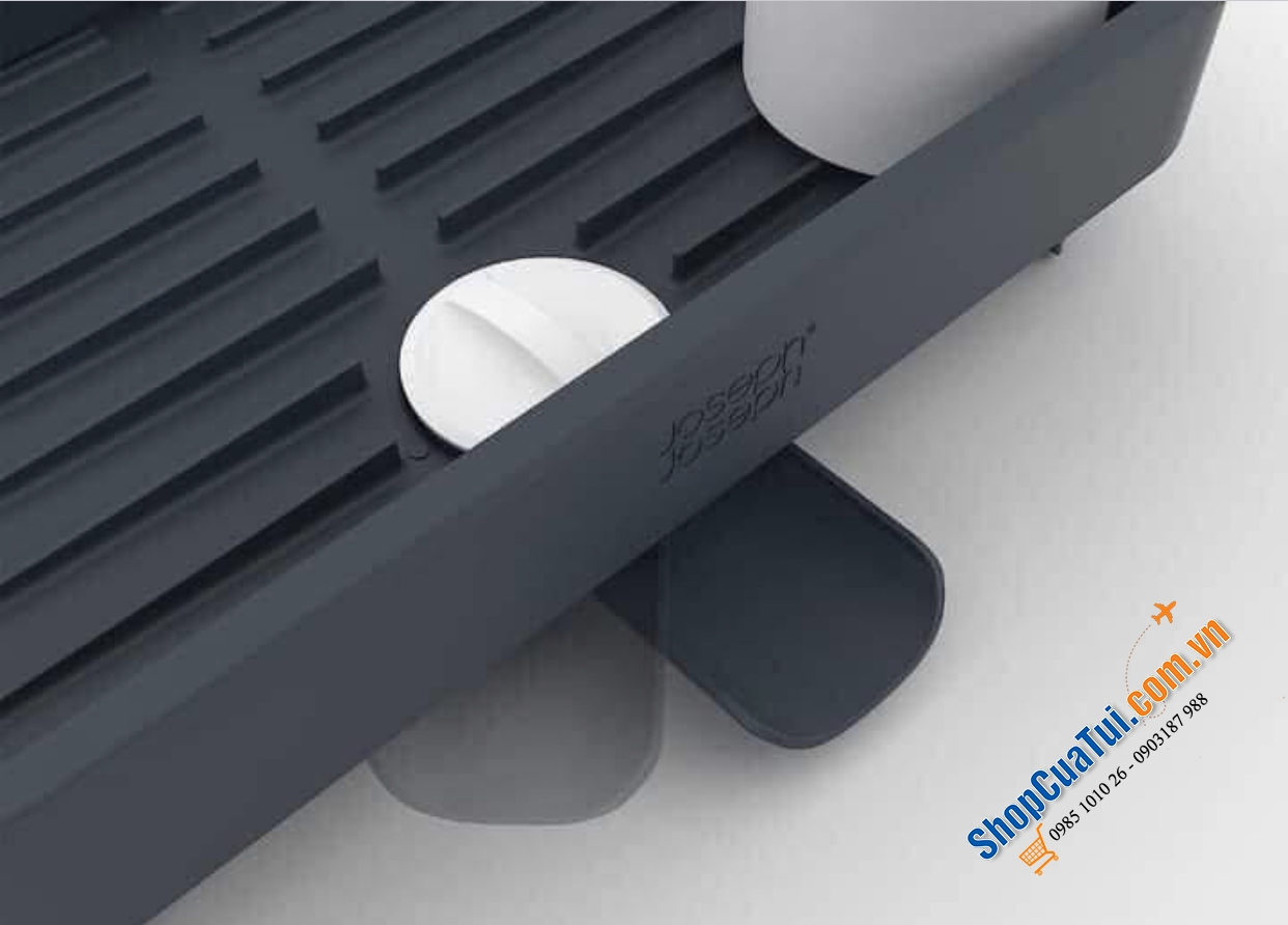 Khay đựng bát đĩa Joseph Joseph 85040 màu xám - có thể được mở rộng đến gần gấp đôi kích thước ban đầu