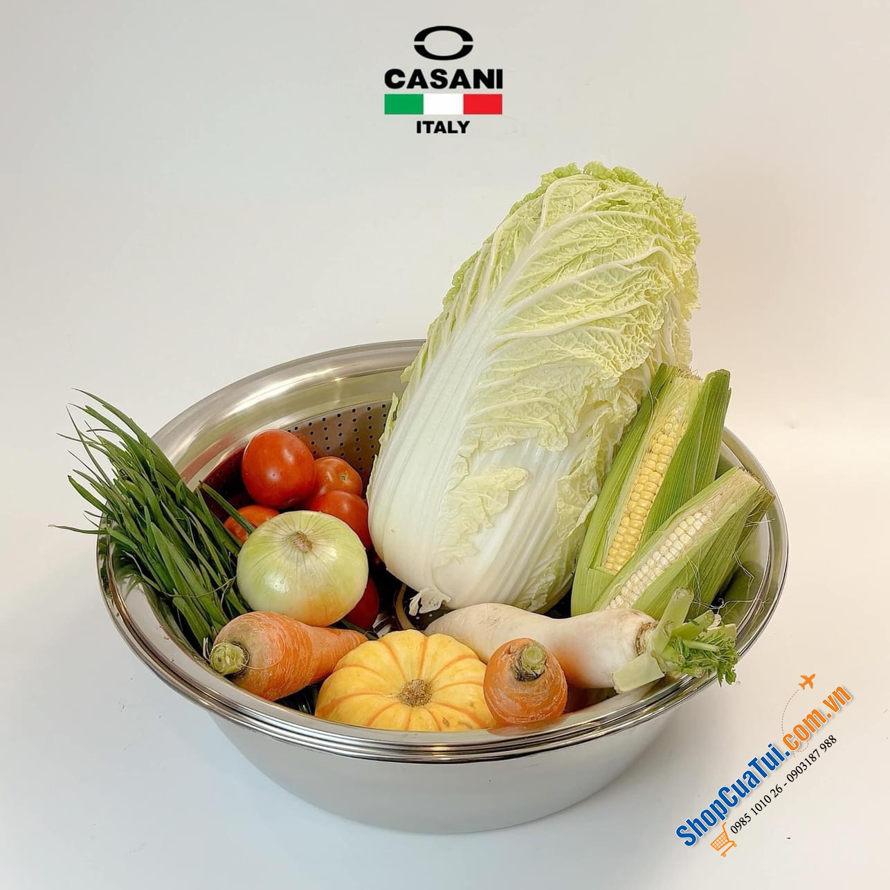 Chậu Inox Casani Mega Bowl - nâng hạng căn bếp của bạn - Chậu 40cm & Rổ 38cm