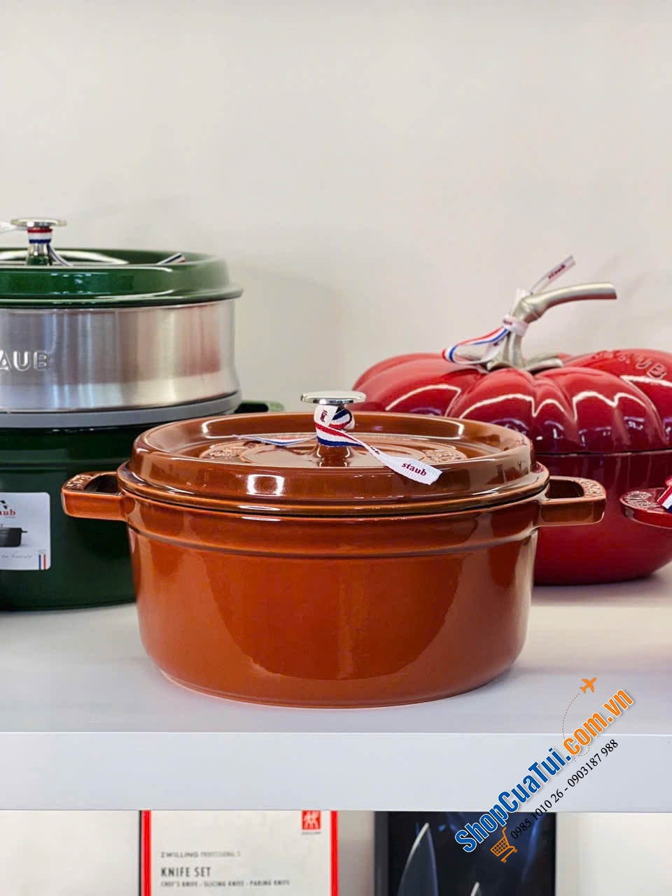 NỒI GANG STAUB COCOTTE 24CM MÀU CAM QUẾ