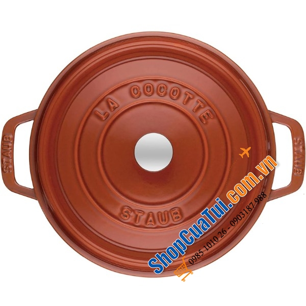 NỒI GANG STAUB COCOTTE 24CM MÀU CAM QUẾ