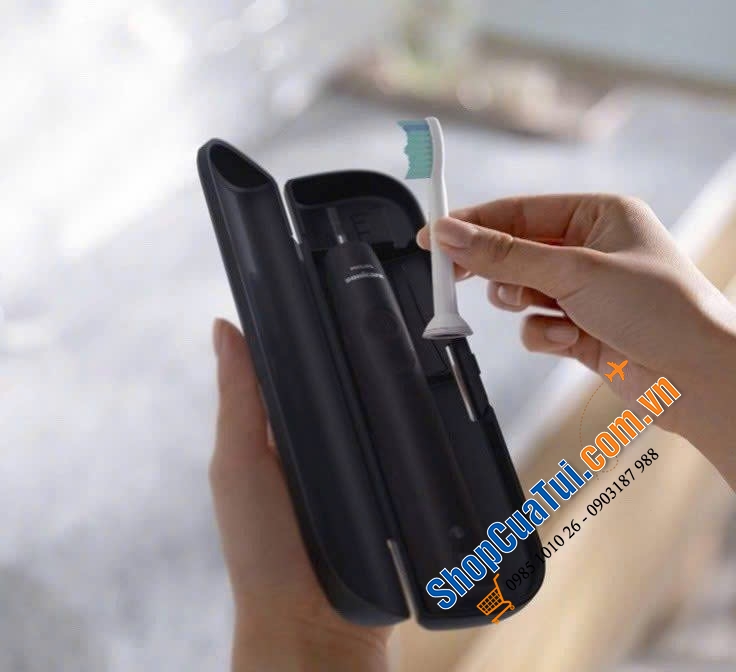 Bàn chải đánh răng điện Philips Soniccare seri 3100 HX3673/14 sử dụng pin lithium-ion cho 14 ngày sử dụng