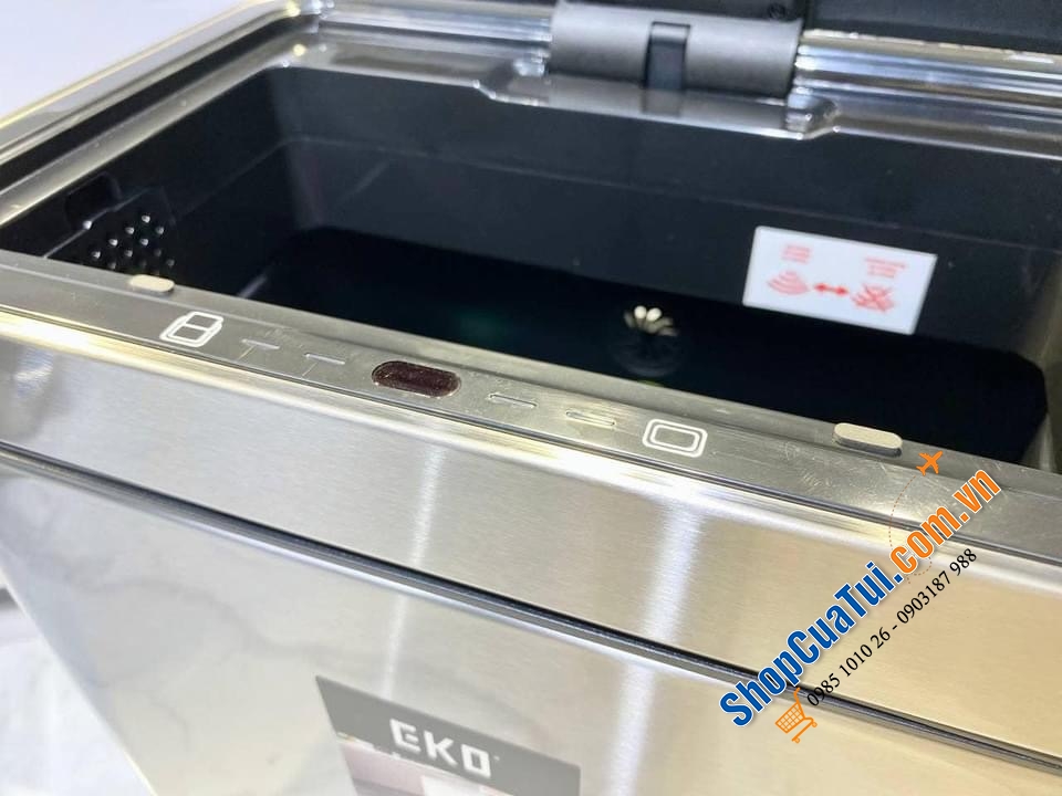 THÙNG RÁC EKO CẢM BIỂN TỰ ĐỘNG, CHỐNG BÁM VÂN TAY EK9280RMT - 20L