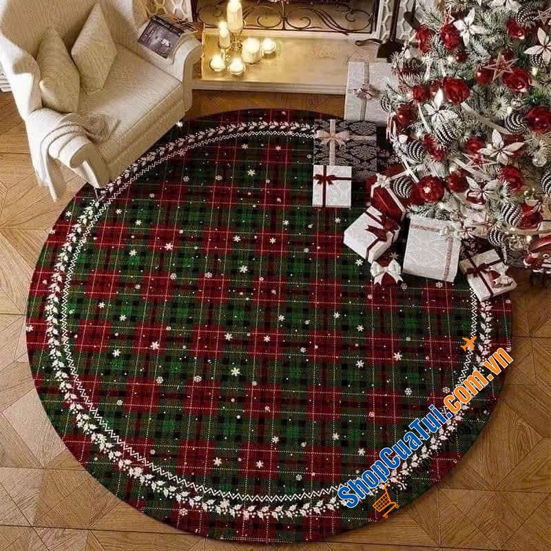 Thảm tròn Giáng sinh Maples Rugs 1.2m - tạo ra không gian ấm áp và thoải mái cho ngôi nhà mùa Noel và Tết