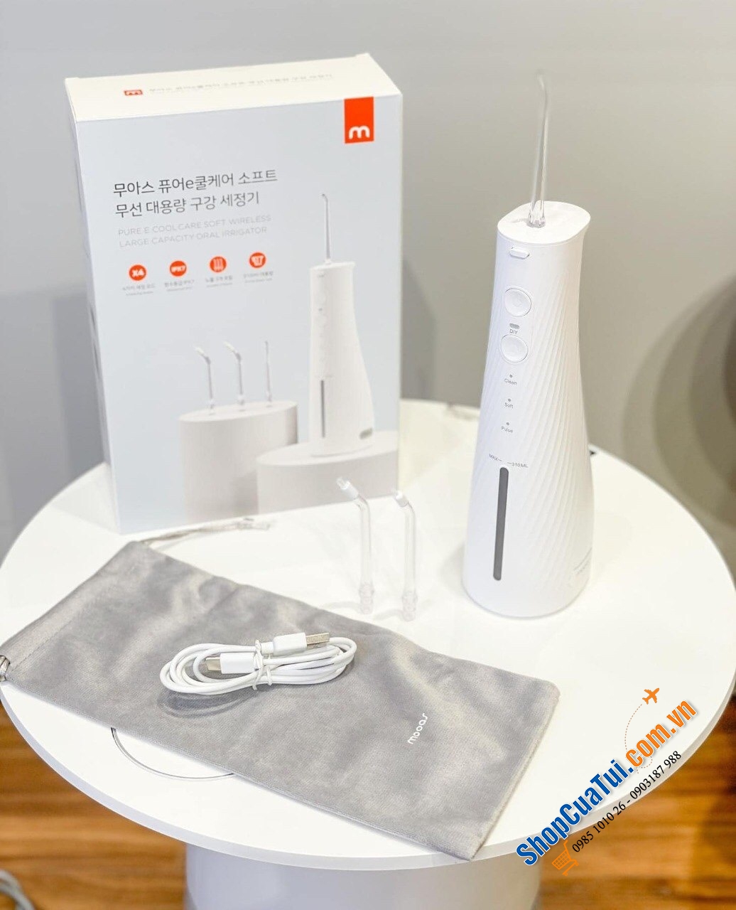 MÁY TĂM NƯỚC MOOAS MWF-P11 với 4 chế độ làm sạch, made in Korea - Giải pháp chăm sóc răng miệng toàn diện!