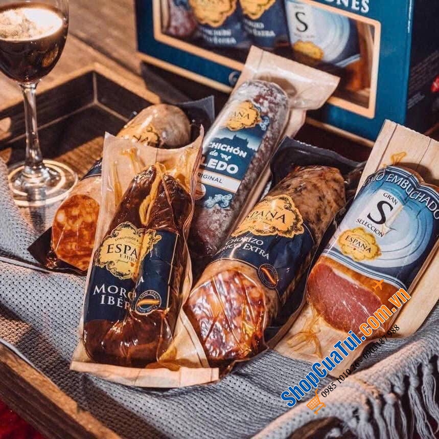 Set Salami Và Thịt Heo Muối Từ Heo Đen 5 Vị 1.4kg - Khám phá hành trình ẩm thực đa giác quan - Quà tết lịch sự