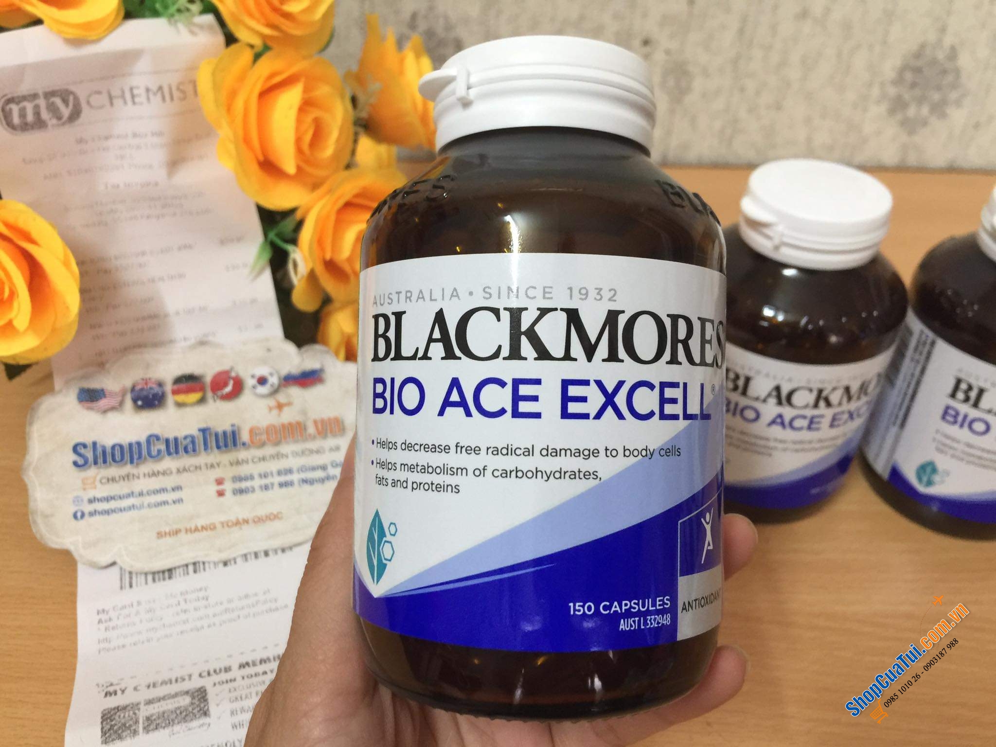 Viên uống chống lão hoá, chống oxy hóa Blackmores Bio Ace Excell 150 Capsules