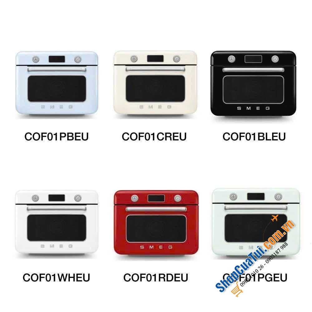 Lò nướng kèm hấp 10in1 của SMEG COF01.