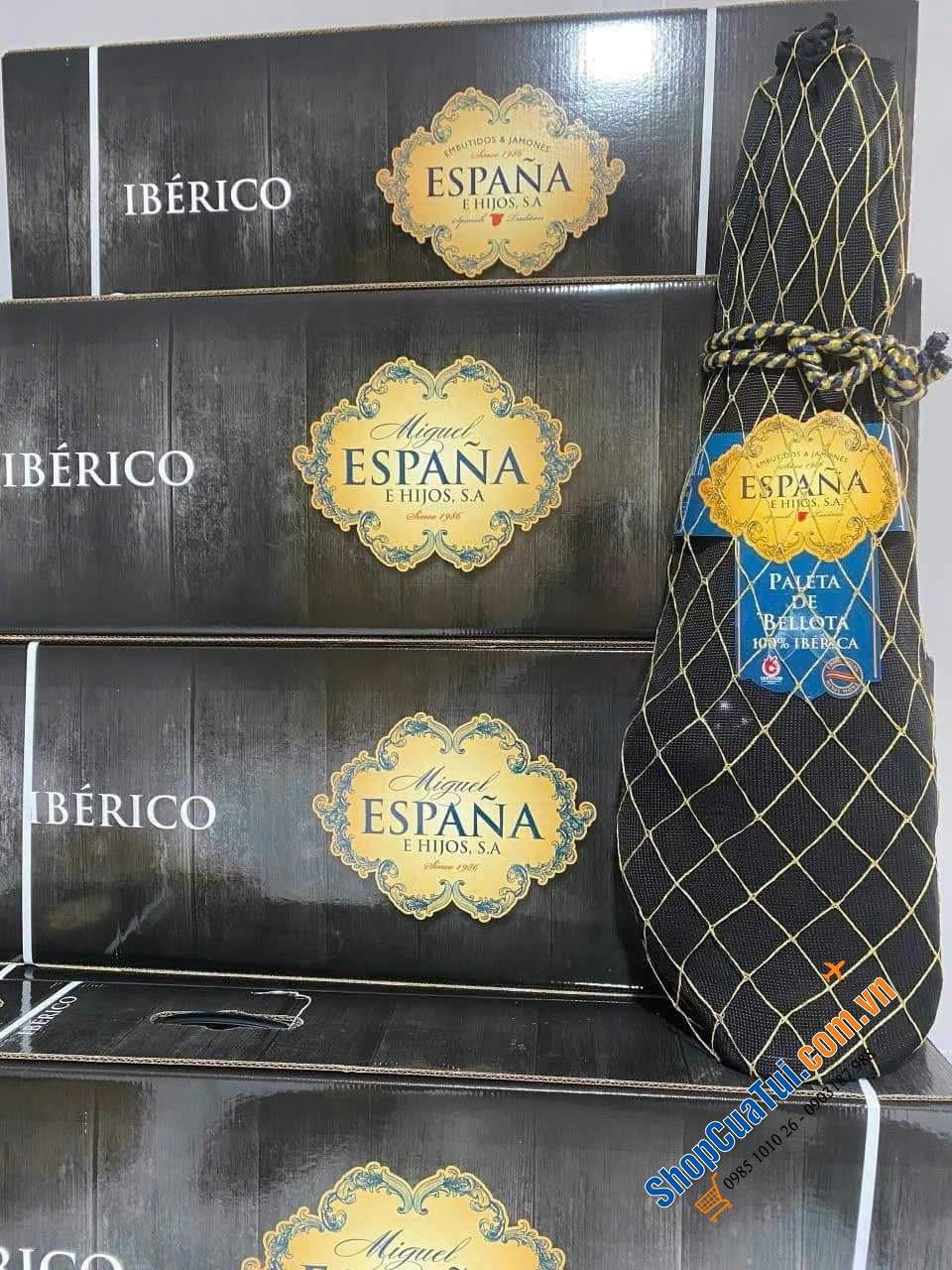 ĐÙI HEO MUỐI ESPANA IBERICO LỢN ĐEN 5 - 5,5KG.