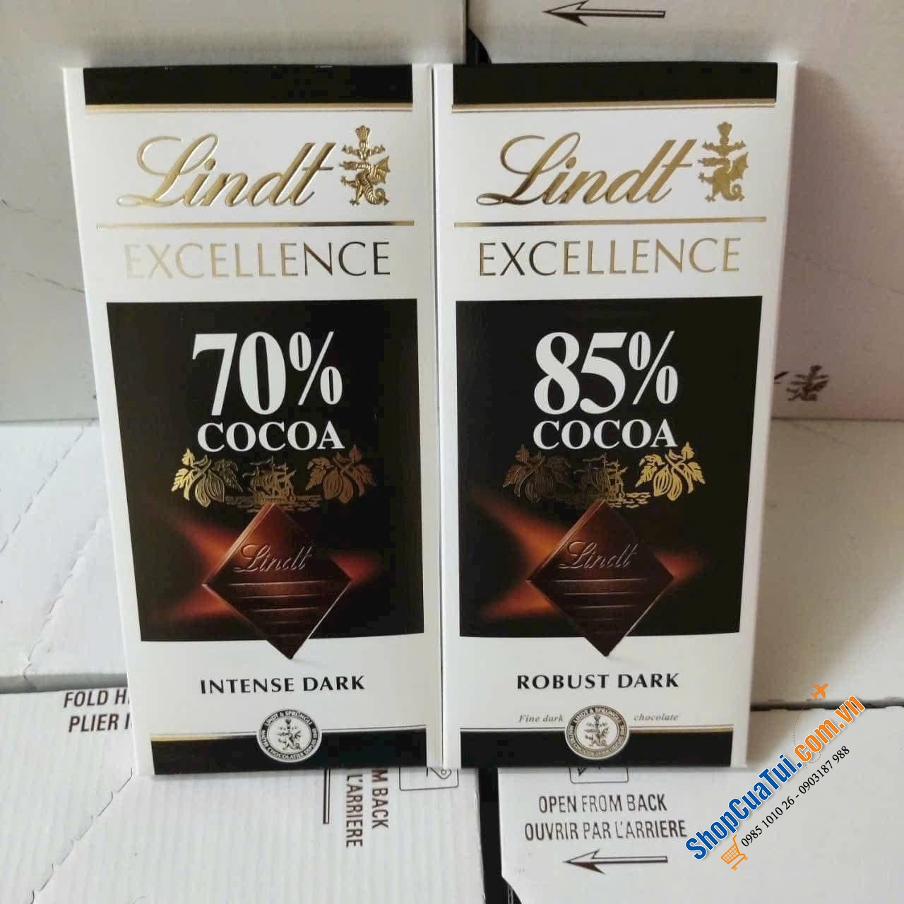 SOCOLA THANH 100g HÃNG LINDT 70% & 85% CACAO.