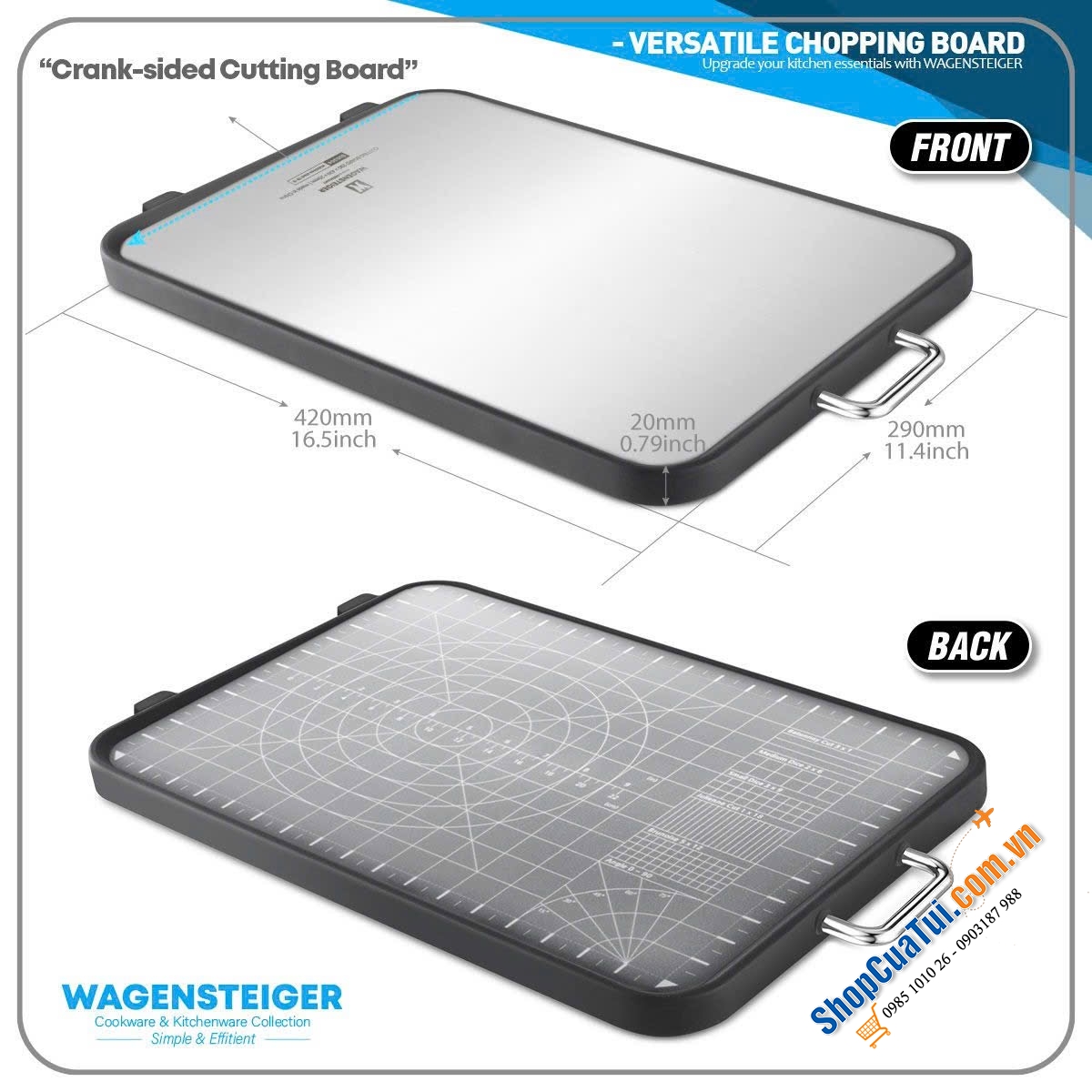 THỚT KHÁNG KHUẨN WAGENSTEIGER BIANCO 316.