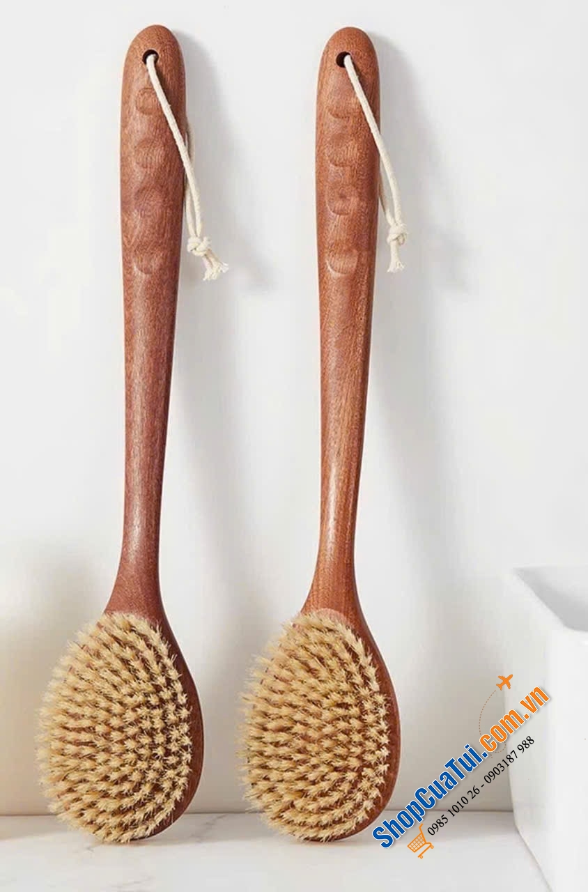 Gậy tắm được làm bằng lông Heo rừng - bàn chải cơ thể WSK KOREA 2D dễ dàng chăm sóc toàn cơ thể, từ gót chân, khuỷu tay