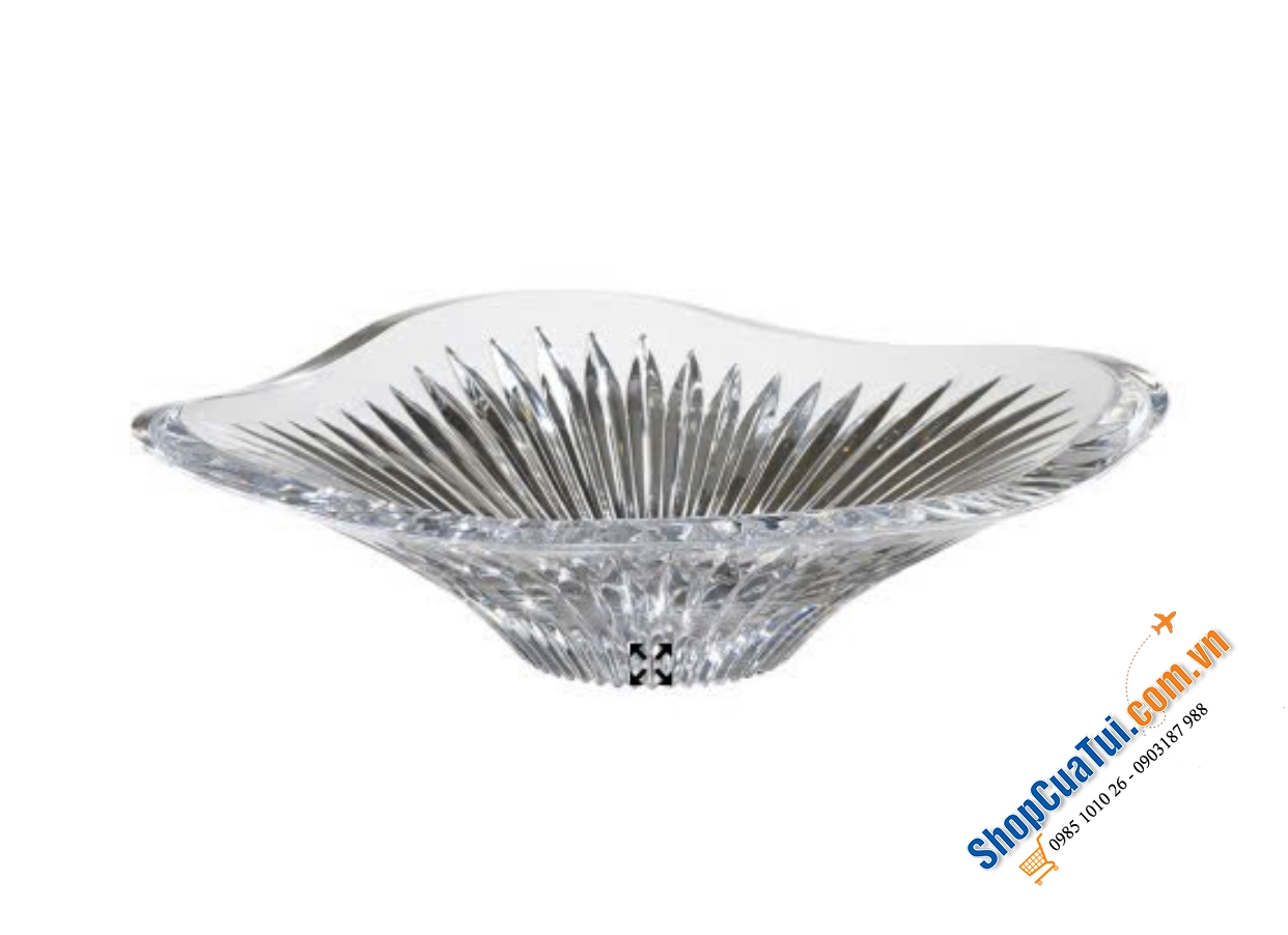 Liễn Rogaska Meridian 30cm - Dạng bồng ngắn rất đẹp bày các loại mứt, hoa quả