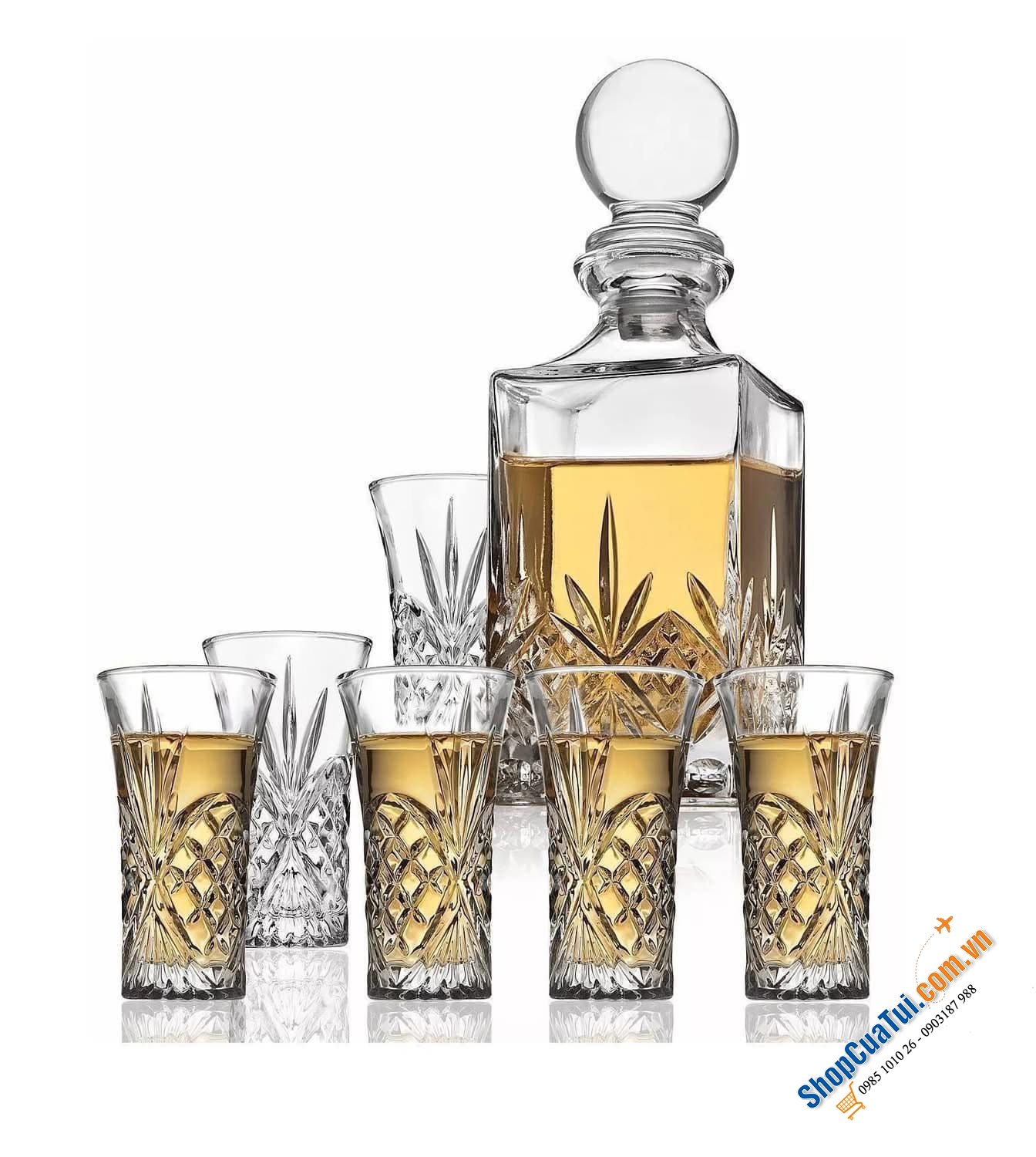 Sét bình kèm ly Vodka Dublin.