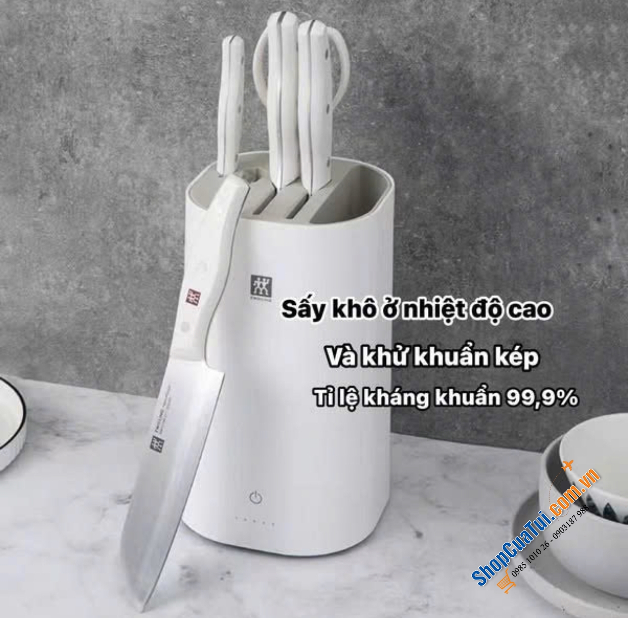 Bộ 6 dao kèm hộp tiệt trùng Zwilling.