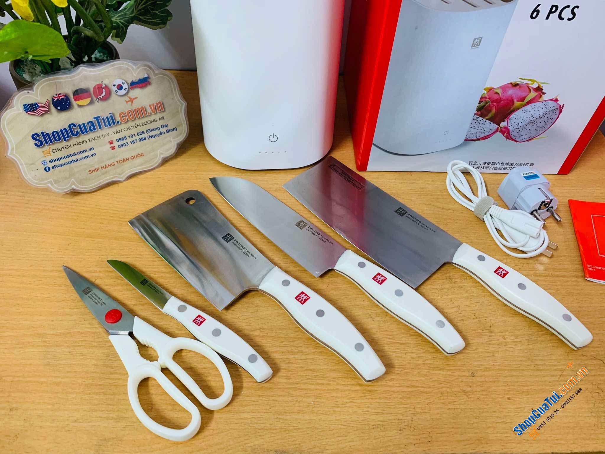 Bộ 6 dao kèm hộp tiệt trùng Zwilling - MÀU TRẮNG