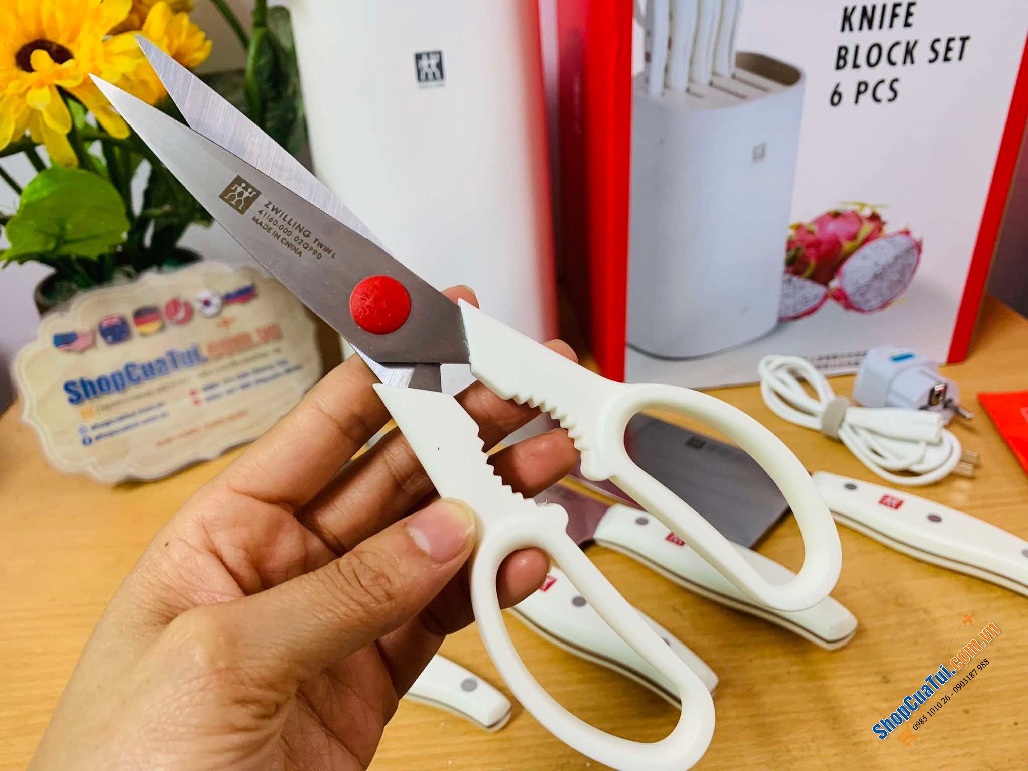 Bộ 6 dao kèm hộp tiệt trùng Zwilling - MÀU TRẮNG