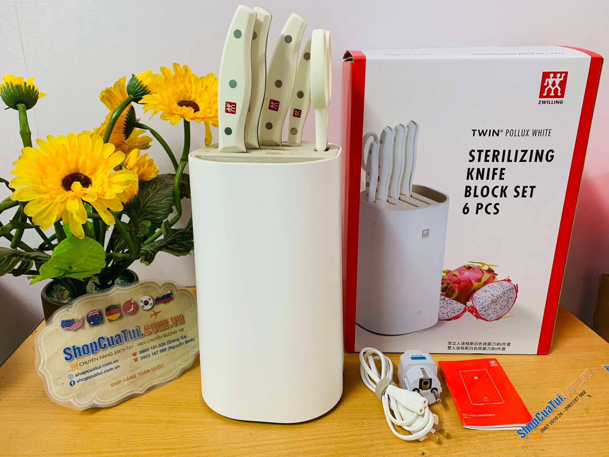 Bộ 6 dao kèm hộp tiệt trùng Zwilling - MÀU TRẮNG