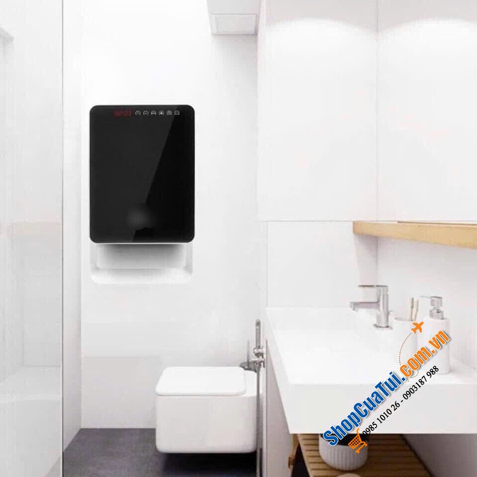 Sưởi nhà tắm 2LOCK KOREA sang xịn, treo tường, có hẹn giờ và có điều khiển từ xa