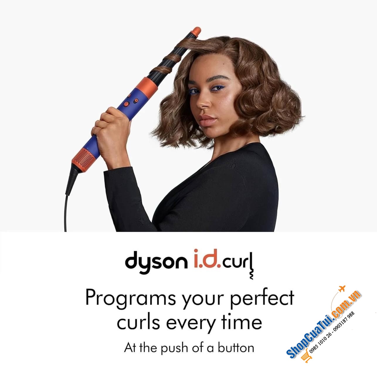 Máy sấy tóc tạo kiểu tóc đa năng và sấy khô Dyson Airwrap iD HS08 Curly Coily màu Vinca Blue