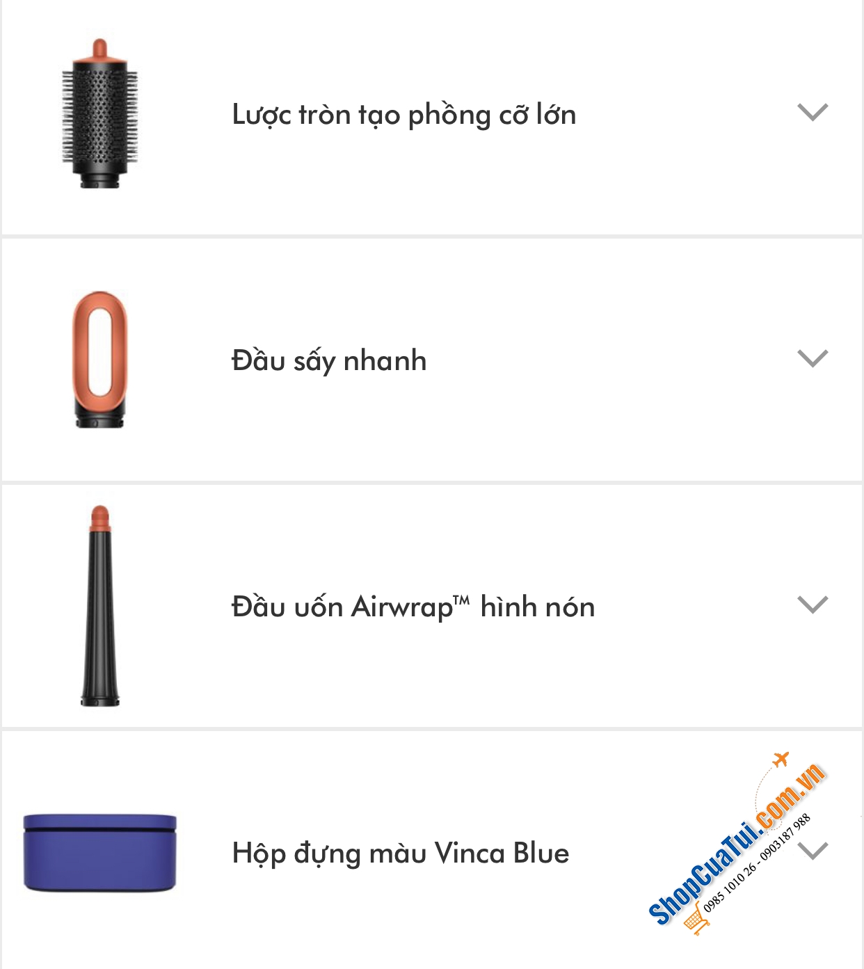 Máy sấy tóc tạo kiểu tóc đa năng và sấy khô Dyson Airwrap iD HS08 Curly Coily màu Vinca Blue