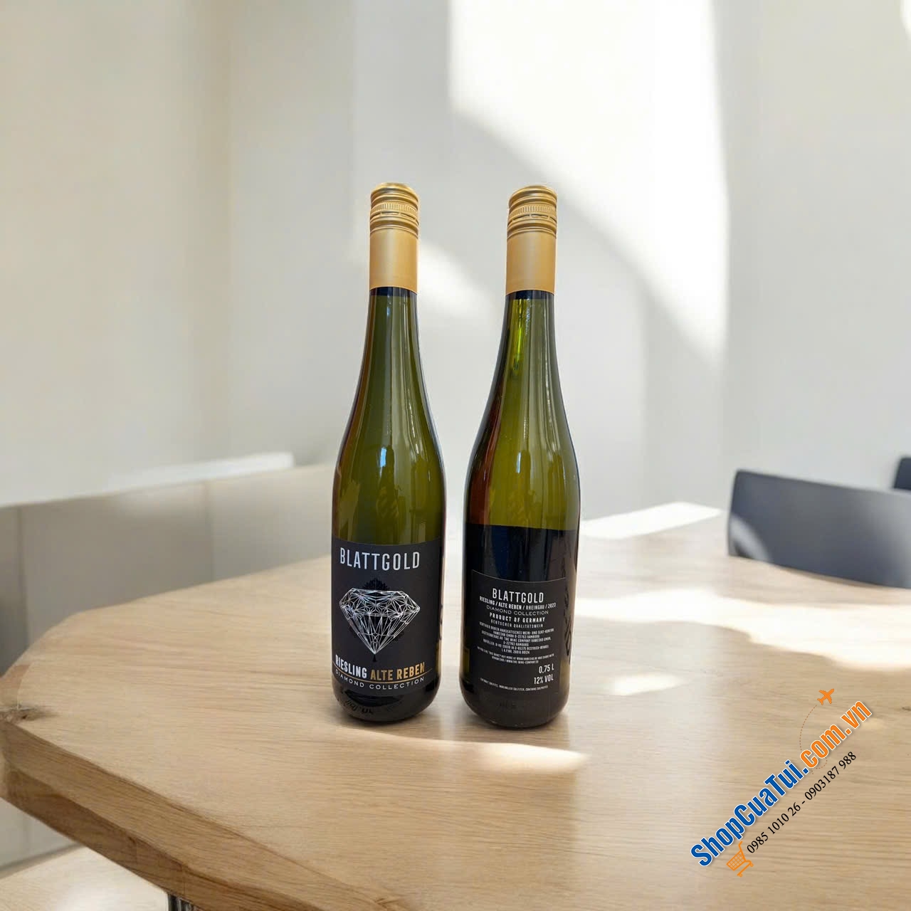 RƯỢU VANG TRẮNG CỦA ĐỨC 12 độ chai 750ml Phiên bản đặc biệt của Riesling Blattgold: Cistercium Riesling Alte Reben Edition 60 Jahre