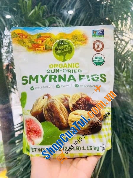 SUNG SẤY KHÔ HỮU CƠ TÚI TO 1,13kg Smyrna Figs - Product of Turkey.