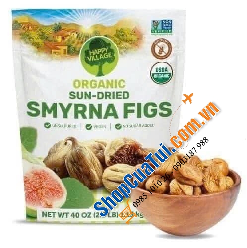 SUNG SẤY KHÔ HỮU CƠ TÚI TO 1,13kg Smyrna Figs - Product of Turkey.