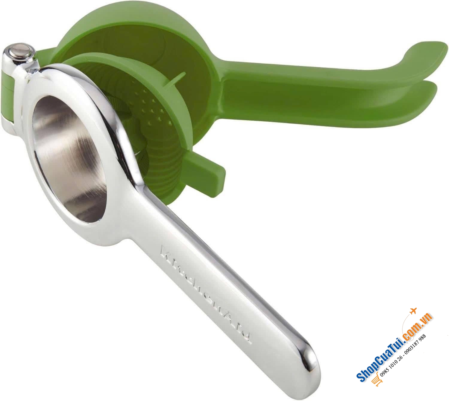 Dụng cụ vắt chanh Kitchenaid màu vàng.