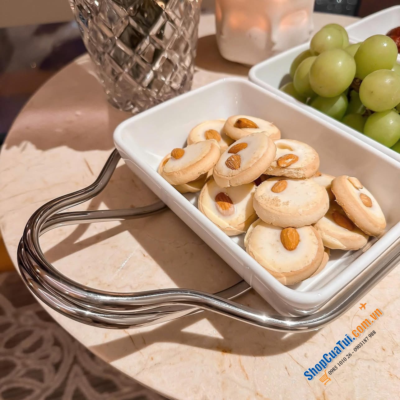 Đĩa sứ 3 ngăn Sambonet Living Porcelain.