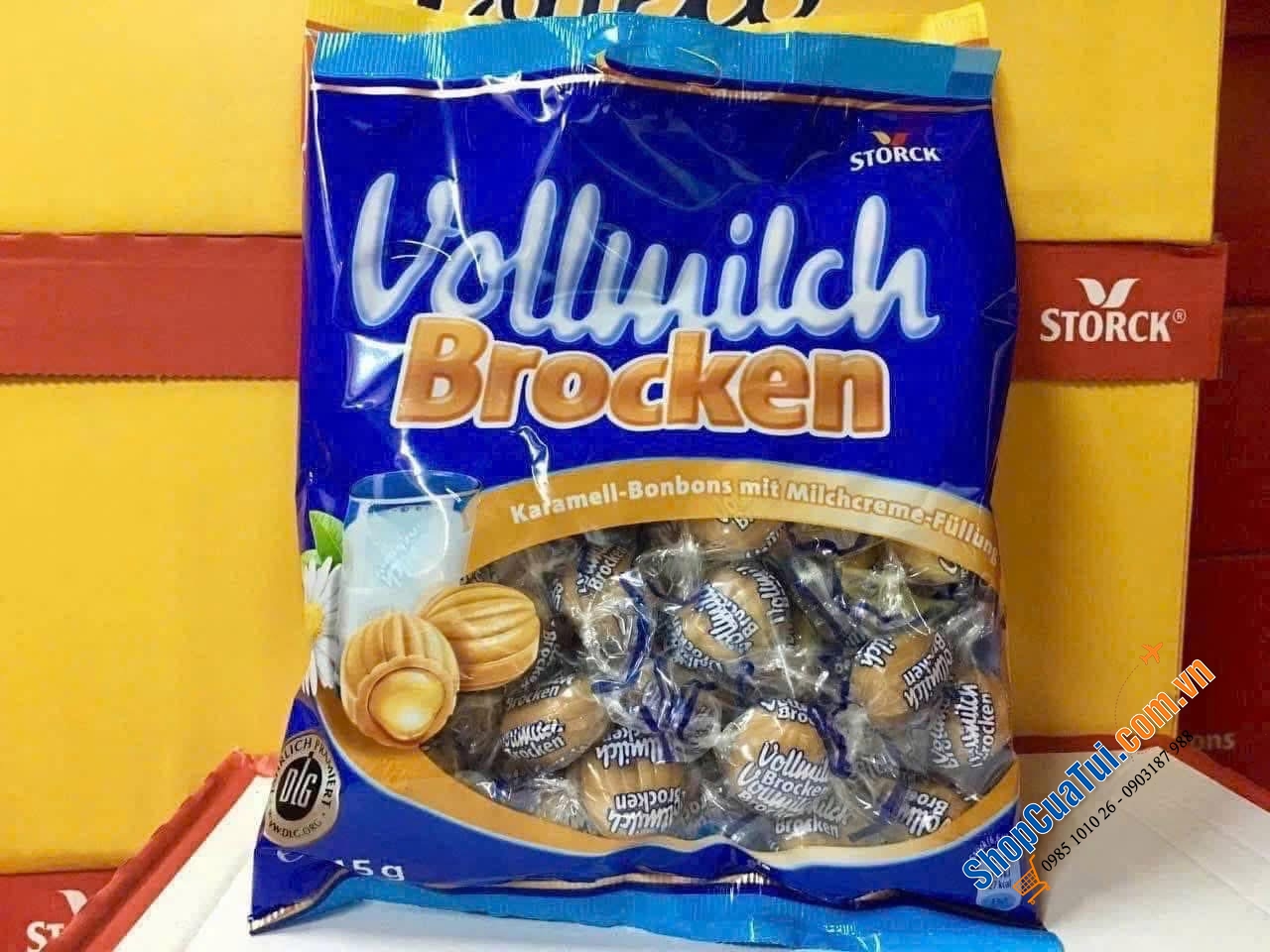 Kẹo caramel nhân sữa Storck Vollmilch Broken 325g.