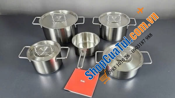 Bộ nồi FISSLER Pure Collection 5 món nắp inox.