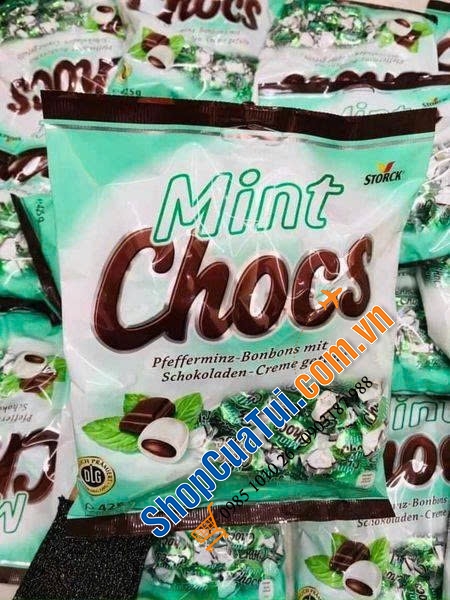 KẸO BẠC HÀ NHÂN SOCOLA MINT CHOCS HÃNG STORCK NỔI TIẾNG CỦA ĐỨC.